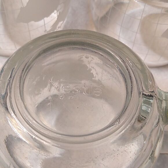 Vintage Nestle Glass World Map Mugs Set (3) READ Mixed - Picture 2 of 6